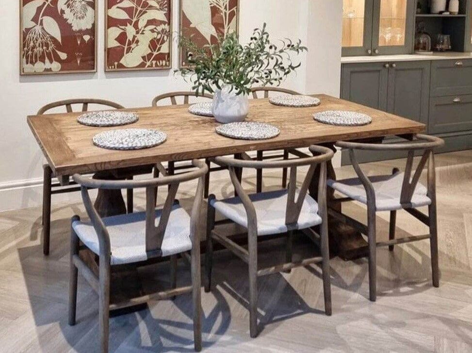 Table de salle à manger extensible de style ferme londonien