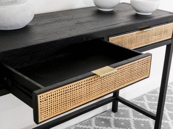 Console en osier Newport