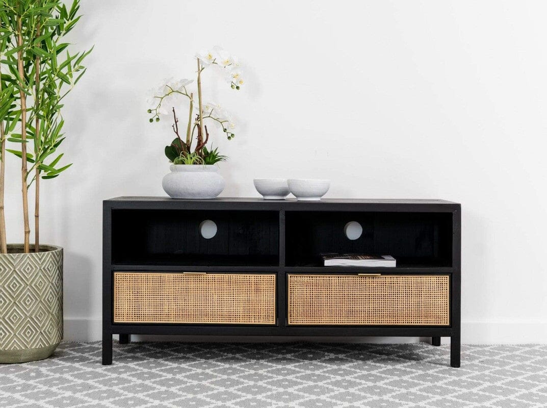 Meuble TV en osier Newport