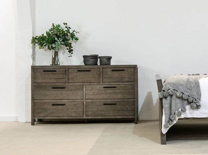 Commode large Manhattan à 7 tiroirs