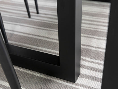 Table de salle à manger Brooklyn à plateau fixe de 135 cm et chaises de salle à manger Houston marron