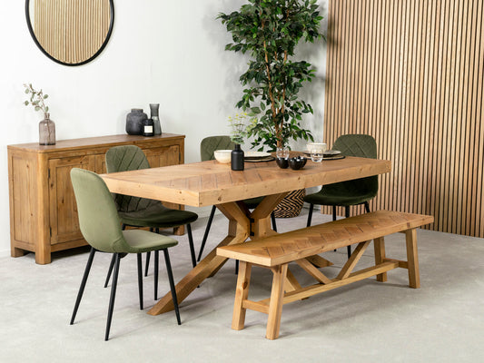 Table de salle à manger fixe Baltimore et chaise de salle à manger Alston - variante