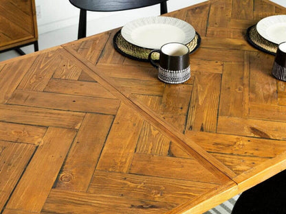 Table de salle à manger extensible Tulsa à pieds croisés (180 cm - 240 cm) et chaises de salle à manger marron Grainger