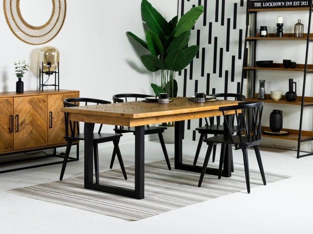 Table de salle à manger fixe Tulsa (180 cm) et chaises de salle à manger Bogart