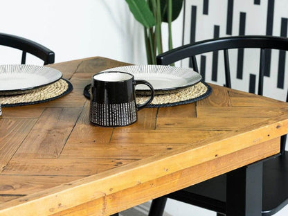 Table de salle à manger fixe Tulsa 135 cm et banc de salle à manger