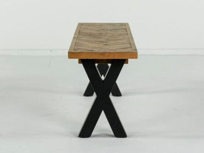 Table de salle à manger extensible Tulsa à pieds croisés (180 cm - 240 cm) et chaises de salle à manger gris auburn