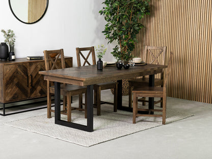 Table de salle à manger fixe Tulsa Dark 180 cm