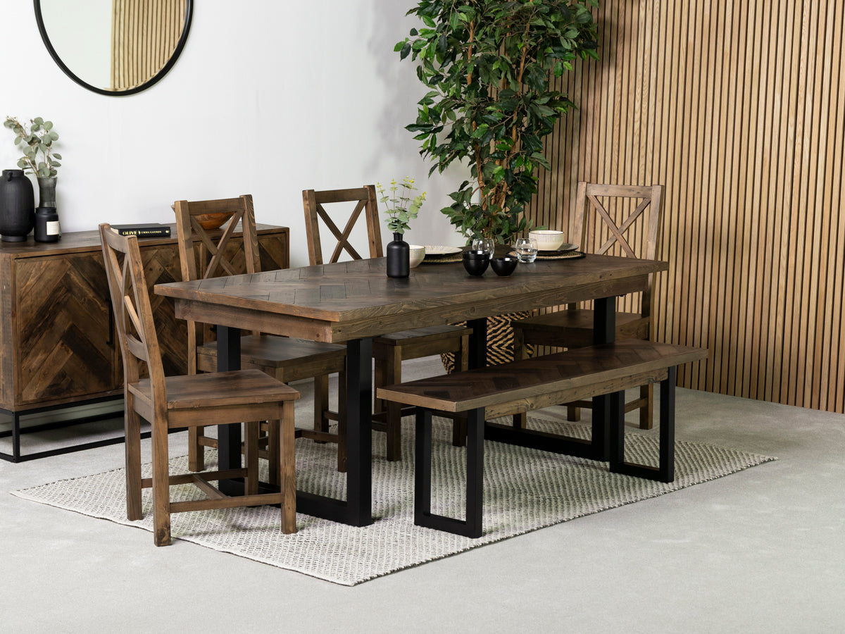 Table de salle à manger fixe Tulsa Dark 180 cm