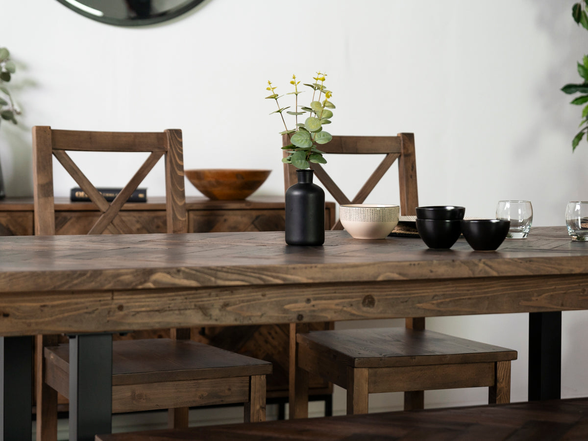 Table de salle à manger fixe Tulsa Dark 180 cm