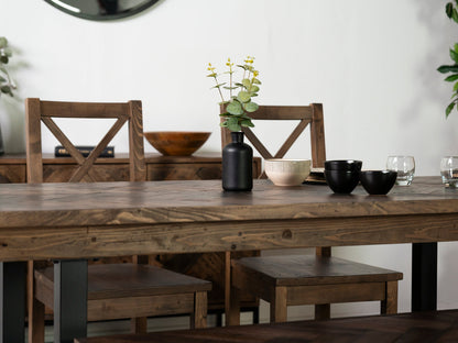 Table de salle à manger fixe Tulsa Dark 180 cm