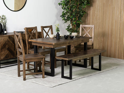 Table de salle à manger fixe Tulsa Dark 135 cm