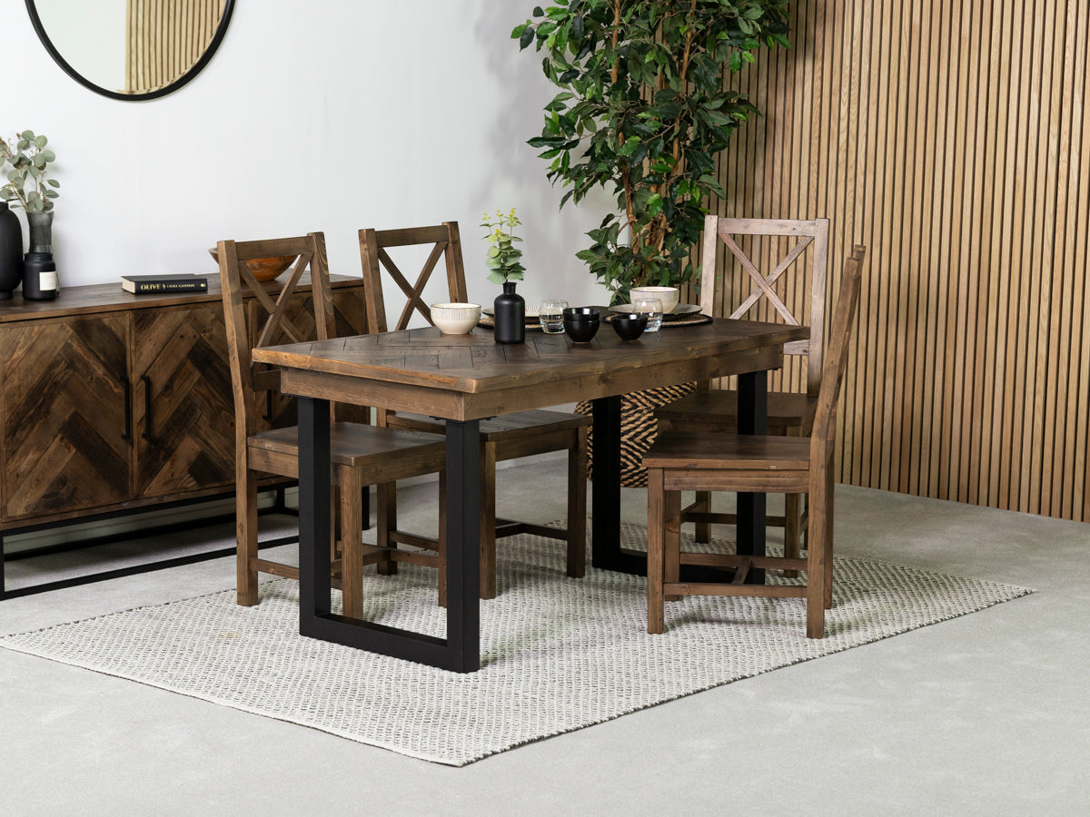 Table de salle à manger fixe Tulsa Dark 135 cm