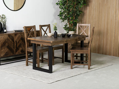 Table de salle à manger fixe Tulsa Dark 135 cm