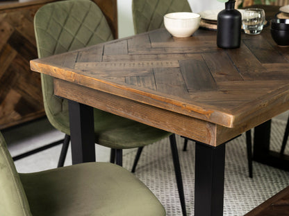 Table de salle à manger Tulsa Dark 135 cm à plateau fixe et chaise de salle à manger Alston