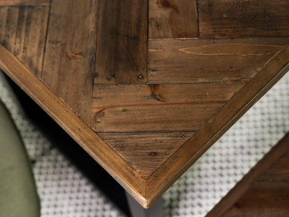 Table de salle à manger fixe Tulsa Dark 135 cm et chaise de salle à manger Houston marron