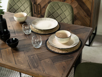 Table de salle à manger fixe Tulsa Dark 135 cm