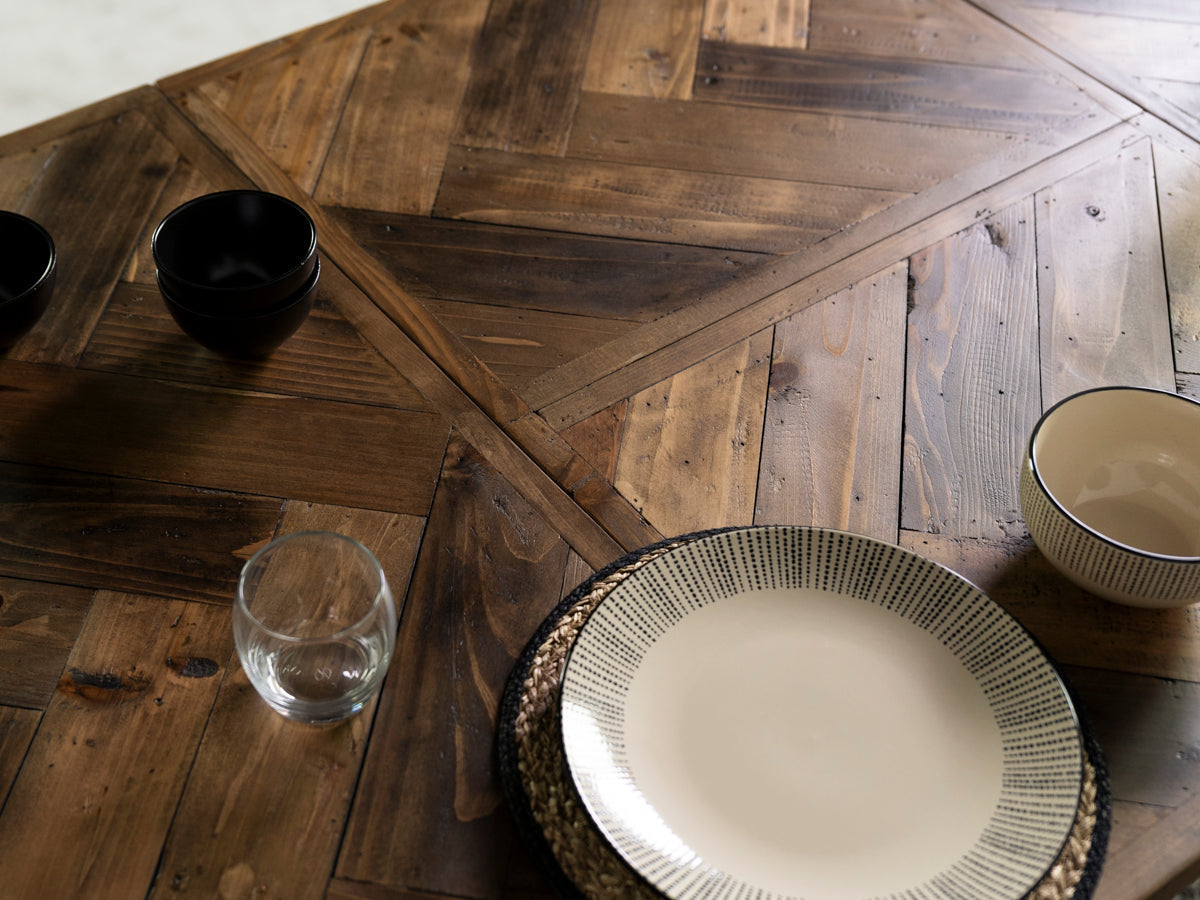 Table de salle à manger extensible Tulsa Dark (180 cm - 240 cm) et chaise de salle à manger Dallas Grey