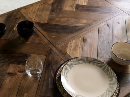 Table de salle à manger extensible Tulsa Dark (180 cm - 240 cm) et chaise de salle à manger Dallas Grey