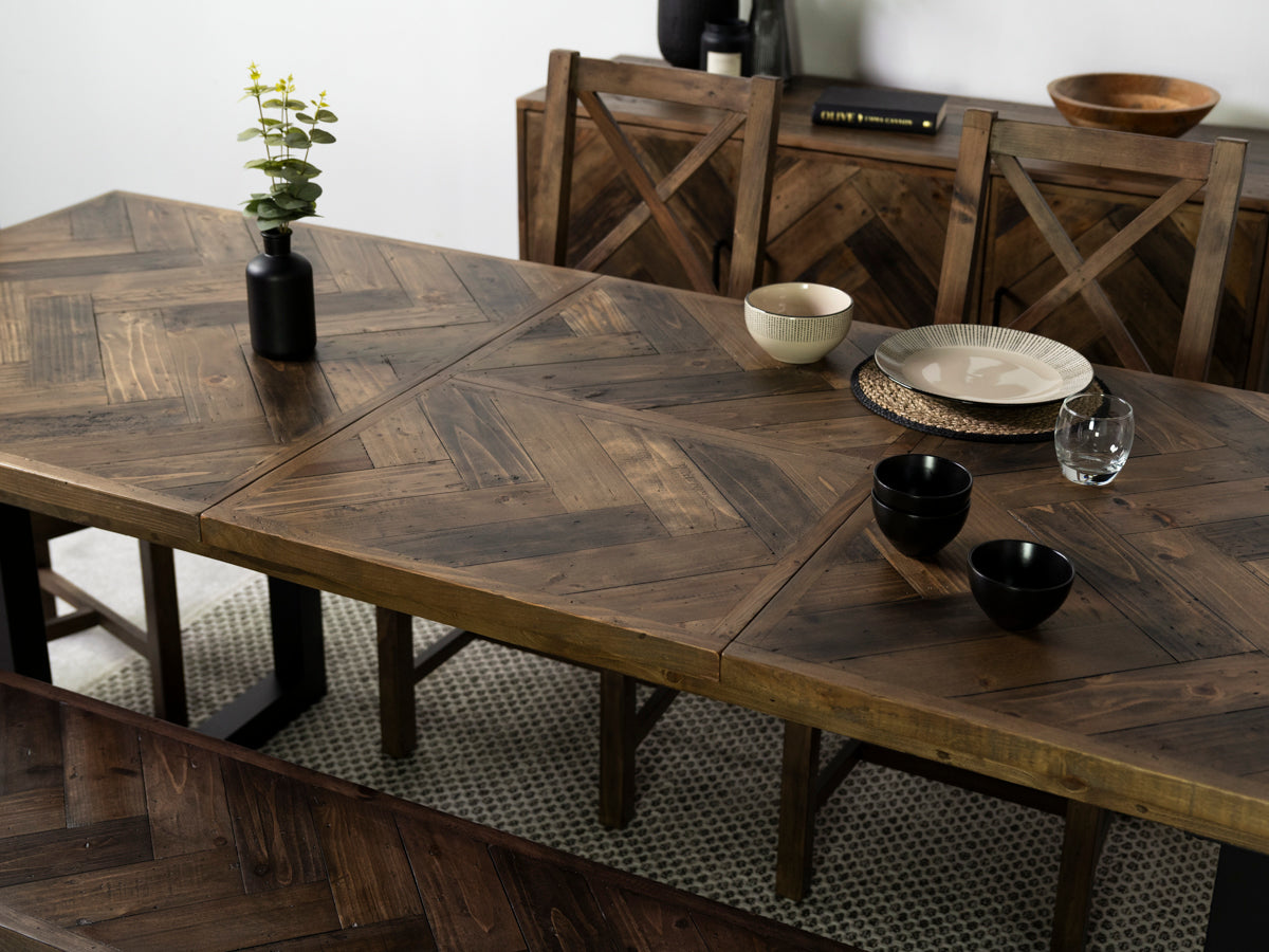 Table de salle à manger extensible Tulsa Dark (180 cm - 240 cm)