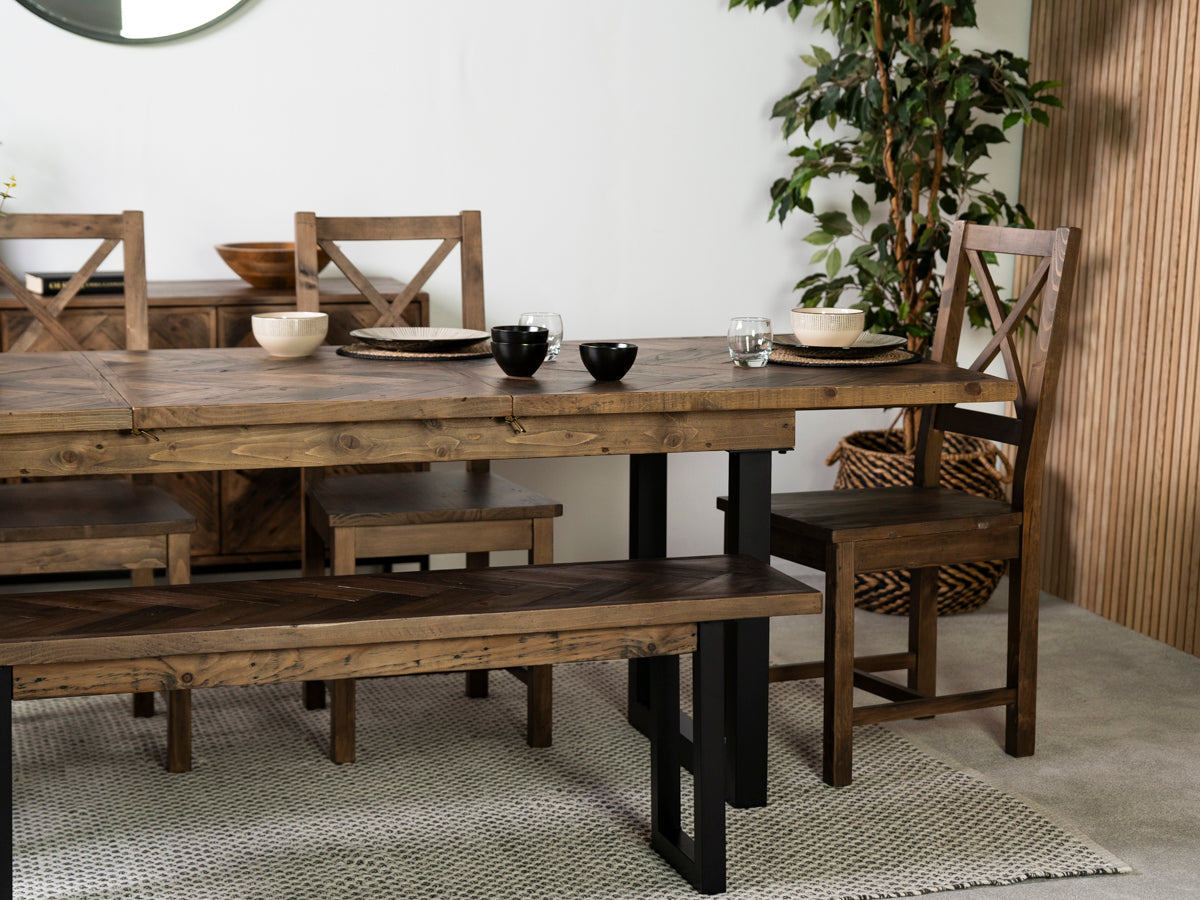 Table de salle à manger extensible Tulsa Dark (180 cm - 240 cm)