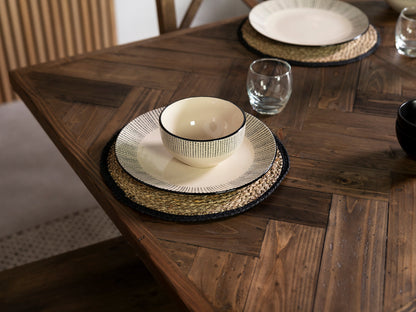 Table de salle à manger extensible Tulsa à pieds croisés foncés (140 cm - 180 cm)