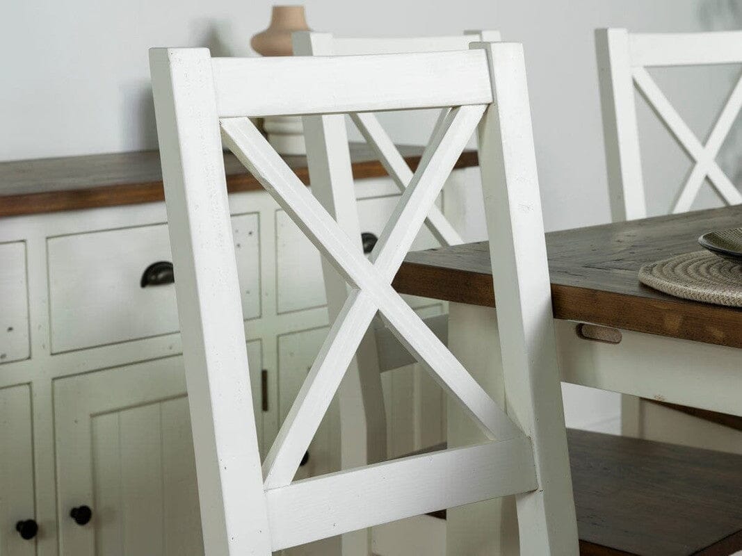 Chaise de salle à manger Devon à dossier croisé (lot de 2)