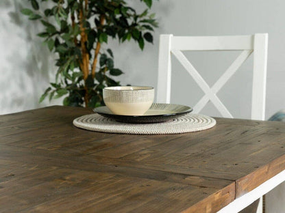 Table de salle à manger extensible Devon (140 cm - 180 cm) et banc