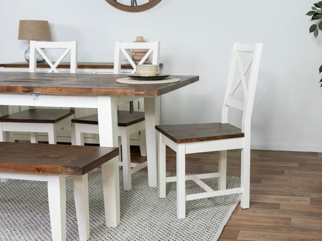 Chaise de salle à manger Devon à dossier croisé (lot de 2)