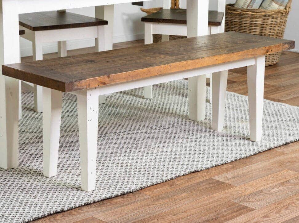 Table de salle à manger extensible Devon (140 cm - 180 cm) et banc