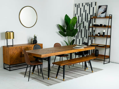 Table de salle à manger extensible Mode 140-180 cm et chaises de salle à manger grises Dallas