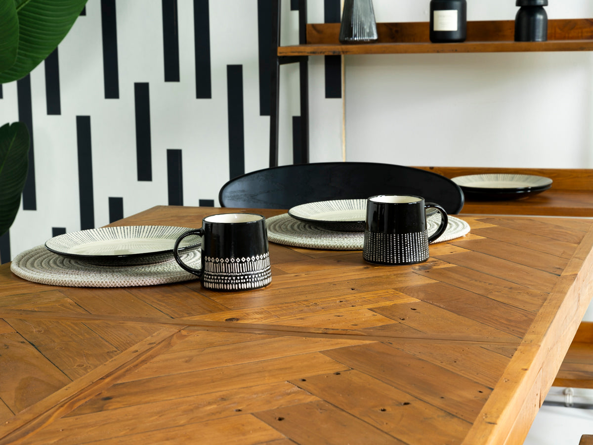 Table de salle à manger extensible Mode 180-240 cm et chaises de salle à manger Gabo