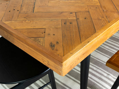 Table de salle à manger extensible Mode 180-240 cm et chaises de salle à manger marron Houston