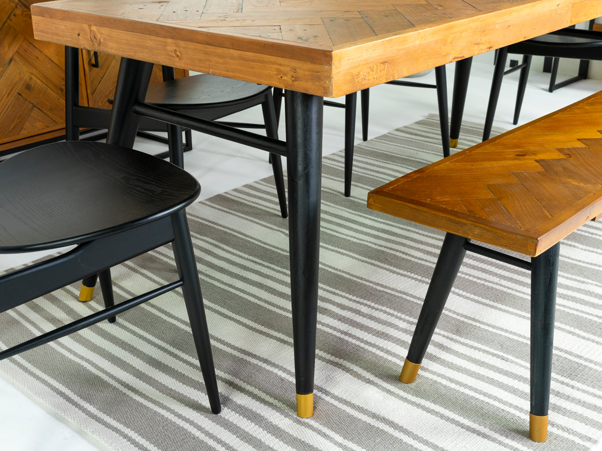 Table de salle à manger extensible Mode 180-240 cm et chaises de salle à manger Dallas couleur fauve