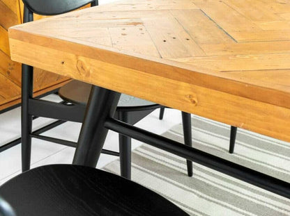 Table de salle à manger à plateau fixe Mode (160 cm) et chaises de salle à manger grises Dallas