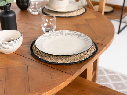 Table de salle à manger ronde extensible Tulsa et chaises de salle à manger Alston