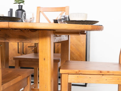 Table de salle à manger ronde extensible Tulsa et chaises de salle à manger Alston