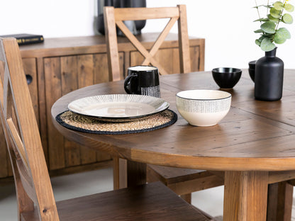 Table de salle à manger extensible ronde Brooklyn