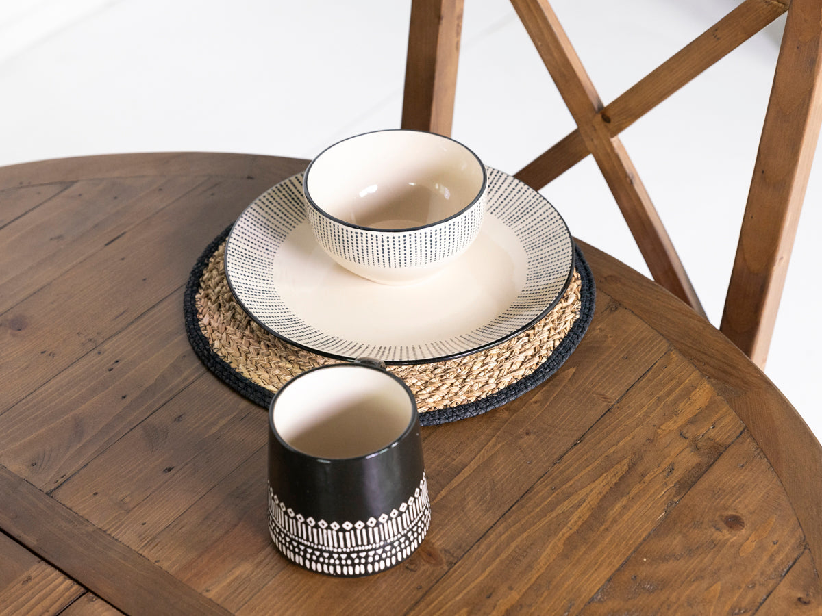 Table de salle à manger ronde extensible Brooklyn et chaises de salle à manger Alston