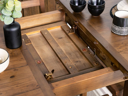 Table de salle à manger ronde extensible Brooklyn et chaises de salle à manger grises Dallas