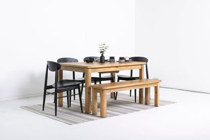 Table de salle à manger extensible Exeter (140 cm - 180 cm) et chaises de salle à manger Gabo