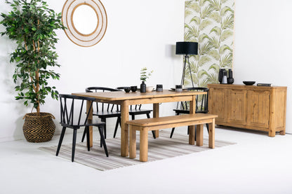 Table de salle à manger extensible Exeter (140 cm - 180 cm) et chaises de salle à manger Bogart