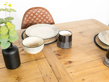 Table de salle à manger extensible Exeter (140 cm - 180 cm) et chaises de salle à manger Gabo