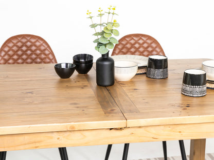 Table de salle à manger extensible Exeter (140 cm - 180 cm) et chaises de salle à manger Gabo