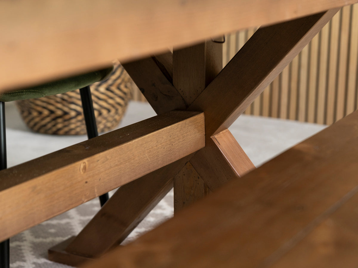 Table de salle à manger extensible Provence (140-180 cm) et chaise de salle à manger Dallas grise