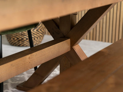 Table de salle à manger extensible Provence (-180 cm) et chaise de salle à manger Houston grise 140 