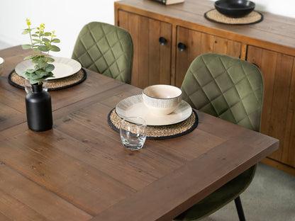 Table de salle à manger extensible Provence (140-180 cm) et chaise de salle à manger Alston