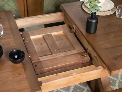 Table de salle à manger extensible Provence (140-180 cm) et chaise de salle à manger noire Gabo