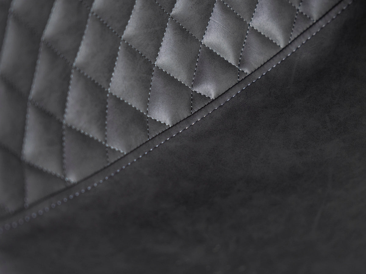 Table de salle à manger Brooklyn 160 cm à plateau fixe et pieds croisés et chaises de salle à manger Dallas grises