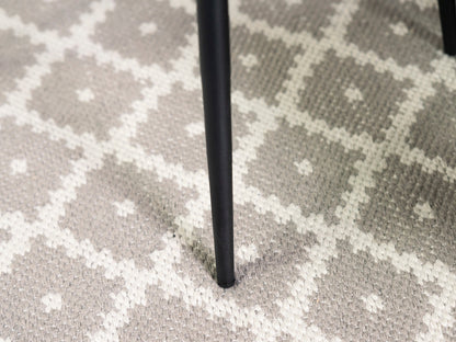 Table de salle à manger extensible Provence (140-180 cm) et chaise de salle à manger Dallas grise