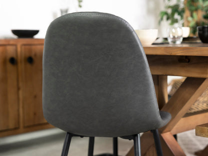 Ensemble de 2 chaises de salle à manger Dallas grises